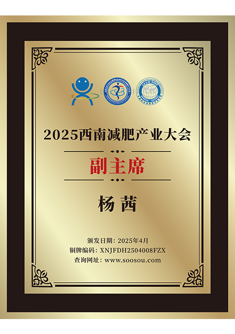 2025西南减肥产业大会副主席